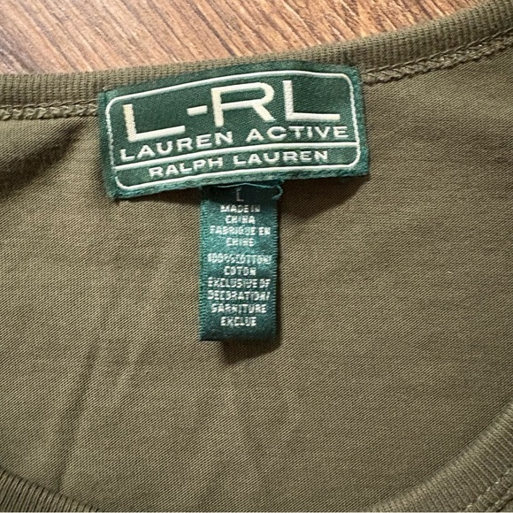 Lauren Ralph Lauren active long sleeve embroidered top - Picture 3 of 3